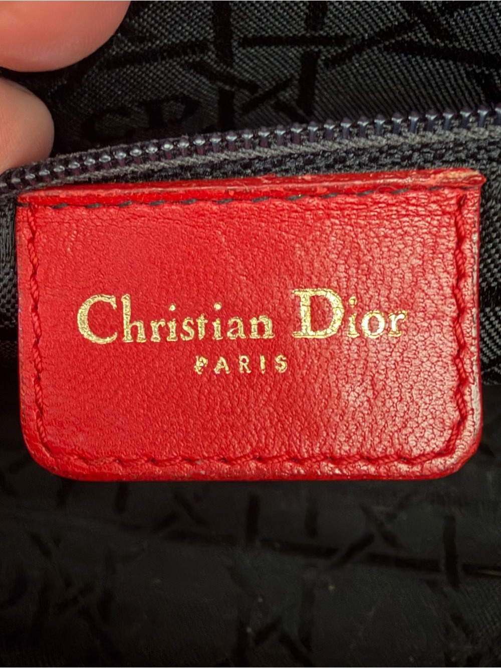 Christian Dior Lady Dior Mini Cannage Lambskin Bag Red Gold Hardware w/ Strap - Picture 12 of 13